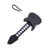 Alomejor Mini Guitar, Silicone Portable Foldable Guitar Keychain with Sound Chips for Kids and Adults, Ideal Musical Toy for Ages 2-9 (Black and White Version) view 2