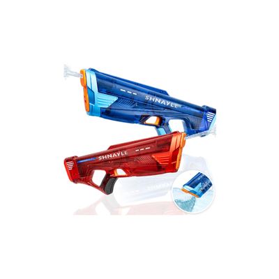 SHNAYLE 2 Pack Electric Water Gun for Adults Kids USB-C Charging Port, Automatic High Powered Squirt Gun,Powerful Shooting Long Range Auto Water Blaster, Outdoor Water Toy Pool Game (Blue+Red)