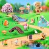 U-Zimikee 100 Pcs Mini Fairy Garden Accessories - Miniature Landscape Decorations with Bridge Pond House Gnome Figurines Mini Resin Animals Miniature Garden Figures Bulk for Dollhouse Garden Craft view 3