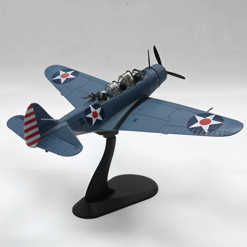 LGSRSNXHTX TBD Torpedo Fighter Aircraft Alloy Airplanes Model 1:72 Scale Torpedo Attack Plane Military Model Plane for Collection Gifts
