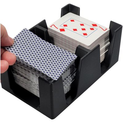 Revolving Six Deck Playing Card Tray for 2-6 Decks: Made in USA (Black)