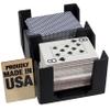 Revolving Six Deck Playing Card Tray for 2-6 Decks: Made in USA (Black) view 3