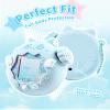 GeekShare Cute Silicone Case Compatible with Tamagotchi Paradise,Soft Cover Waterproof Shockproof Anti-Scratch for Virtual Pet Device - Blue Circle Cat view 3