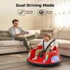 12V Bumper Car, Electric Ride on Toys for Toddlers & Kids 1-3 with Remote Control, 3-Speed, 360 Spin, Music, 5 Lighting Mode, DIY Stickers, Baby Toys Gift (red) view 2