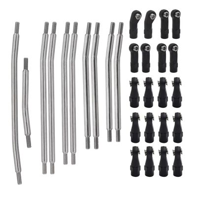 RC Car Toys Components For Axial For SCX10 For SCX10 II 90046-1/10 Stainless Steel Connecting Rod 313mm/324mm Kit RC Crawler Upgrade Accessory(313MM)