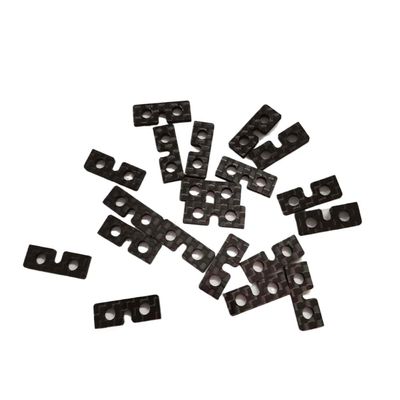 40pcs Fixed Gasket for Servo Carbon Fiber 2mm Thickness Standard Steering Gear Washer DIY Spare Parts Compatible with RC Airplane Models