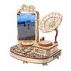 3D Wooden Puzzle Kit, DIY Gramophone Model with Photo Frame & LED Light, Creative Assembly Set for Office Desk Decor & Collector (169PCS) view 1