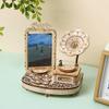 3D Wooden Puzzle Kit, DIY Gramophone Model with Photo Frame & LED Light, Creative Assembly Set for Office Desk Decor & Collector (169PCS) view 3