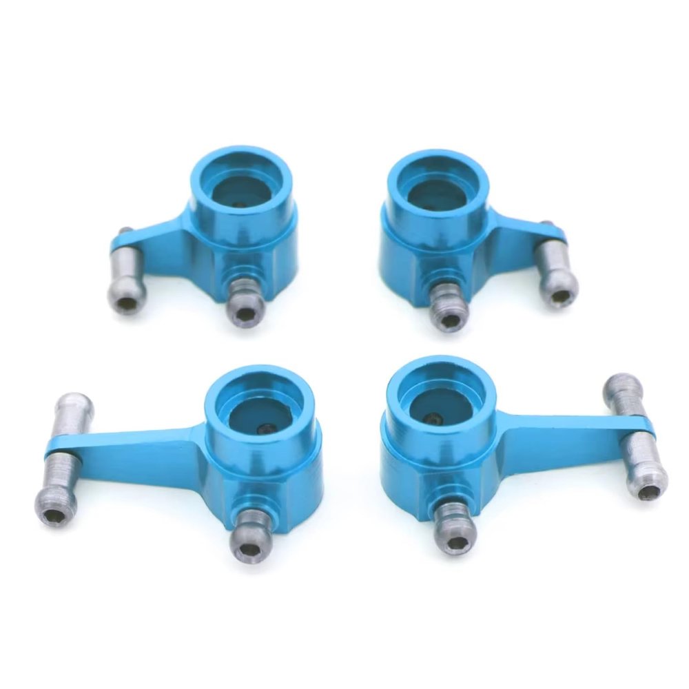 Components For Wltoys 284131 For K969 K979 K989 K999 P929 P939 1/28 4Pcs Metal Front Rear Steering Cup RC Car Upgrade Parts(Blue)