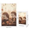 1000 PCS Woode Puzzles for Aldult, Personalized Wooden Puzzles for Family Games, Funny Nature Lovely Hedgehog Lovers Jigsaw Puzzle with Box for Gift, Lightweight Puzzle Piece for Beginner view 2