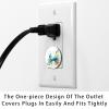 Watercolor Crab Sea Algae with Leaves Bu (2) Outlet Covers Baby Proofing - Plug Covers for Electrical Outlets, Child Proof Socket Covers, Baby Safety Products for Home, Office view 3