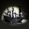 3D Wooden Pirate Ship Model Kit, 1:50 Scale Black Pearl Model DIY Assembly Sailing Ship, Large Display Building Set for Desk Decor & Collector (80cm) view 3