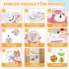 BestYiJo 85 Pcs Button Maker Machine Kit: 55mm & 35mm Round/Heart Pin Badge Press for DIY Craft Supplies, Gifts & Party Favors (Pink) view 3