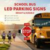 18" Reflective Stop Sign for School Buses, LED Flashing Traffic Warning Sign, Automatic Retraction, 24V Safety Signal for Enhanced Visibility view 2
