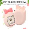 Silicone Cover Case for Tamagotchi Connection V3 Electronic Pet, Soft Protective Sleeve Cute Skin Case Silicone Protective Cover Shockproof Anti-Drop Full Protection (Brown) view 3