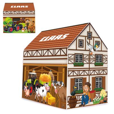 JAMARA Claas 460754 Officially Licensed Indoor Playhouse, Tent with Door Opening, Easy Assembly with Plug-In Elements, Space-Saving and Removable