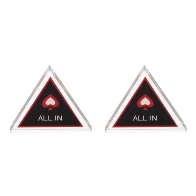 MALUGOGO 2pcs Dealer Button - Black White Double Layer All in Button - Acrylic Poker Table Supply Chips for Party Game Tokens Night Gatherings Entertainment Accessories