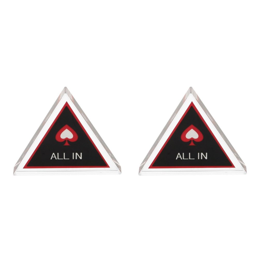 MALUGOGO 2pcs Dealer Button - Black White Double Layer All in Button - Acrylic Poker Table Supply Chips for Party Game Tokens Night Gatherings Entertainment Accessories