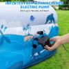 Extra Large Family Inflatable Pool, 130" x 72" x 22" Blow Up Pool for Kids & Adults, Thick PVC Kiddie Swimming Pool for Backyard Summer Fun view 4
