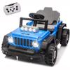 12V Kids Ride On Building Block Car W/Parents Control,Electric Truck Car/Kart-Switch Freely,Building Vehicles,One Chassis,Two Forms,Four-Wheel Suspension for Kids 2-4, Blue view 1