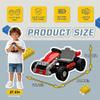 12V Kids Ride On Building Block Car W/Parents Control,Electric Truck Car/Kart-Switch Freely,Building Vehicles,One Chassis,Two Forms,Four-Wheel Suspension for Kids 2-4, Red view 2