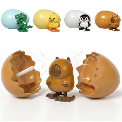 Hulezt Boom Eggs 2026 New Wind-Up Surprise Eggs, Dinosaur Egg Rotate to Hatch Walking Animal Hatching, Reusable Clockwork Fun Dino Eggs Easter Basket Stuffers for Birthdays (Capybara)