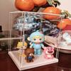 14 16 18 20 22 24 inch Tall Acrylic Display Case UV Protection, Assemble Countertop Clear Acrylic Organizer Box Cube for Collectibles, Dolls(White Base,25x25x35cm) view 1