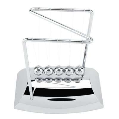 Zerodis Newton's Cradle Balance Balls with Plastic Base, Physics Science Pendulum Educational Toy for Kids and Adults, Home Office Desk Ornament