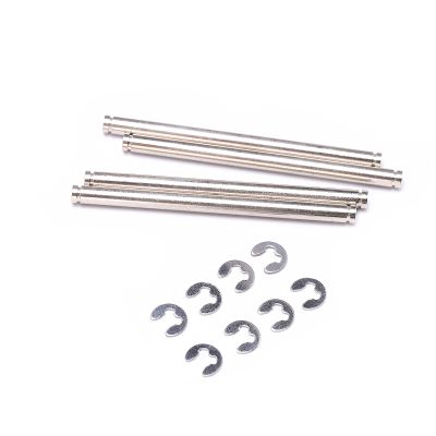 Drfeify 4pcs Stainless Steel Suspension Pins, 48mm RC Car Parts with E Clips, for Slash 1 10 Remote Control Car