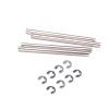 Drfeify 4pcs Stainless Steel Suspension Pins, 48mm RC Car Parts with E Clips, for Slash 1 10 Remote Control Car view 1