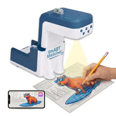 Flycatcher smART Sketcher AI Projector, AI-Powered Drawing Projector for Kids, Educational Arts & Crafts Toy with Image Generation, Birthday Gift Ages 10+