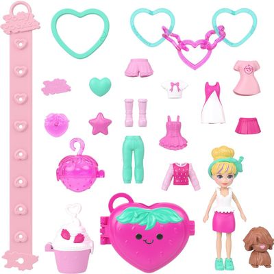 Polly Pocket Bracelet Style Kit Strawberry, for Kids 4 Years and Up