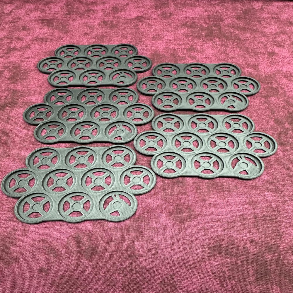 25mm, 28mm, 32mm and 40mm Round Movement Trays (32mm 10man Cluster, 5.0, Count)