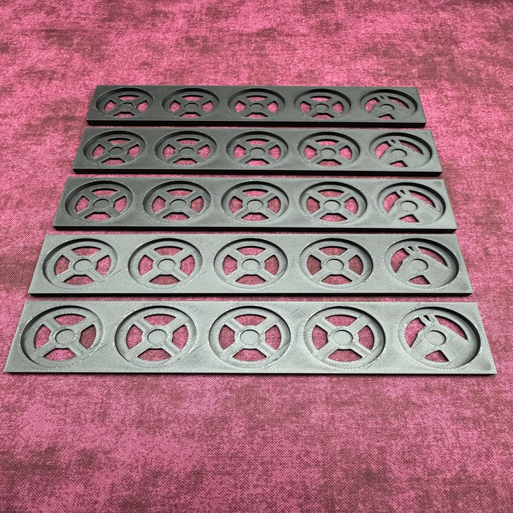 25mm, 28mm, 32mm and 40mm Round Movement Trays (32mm 5man Rectangle, 3.0, Count)