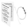 CATHOLIC - WHITE PENANCE BRACELET W/ - KID'S SIZE WHITE CORDED PENANCE BRACELET W/PADRE PIO, GUARDIAN ANGEL AND ST. MICHAEL MEDALS. W/PRAYER BOOKLET AND HANG CARD view 1
