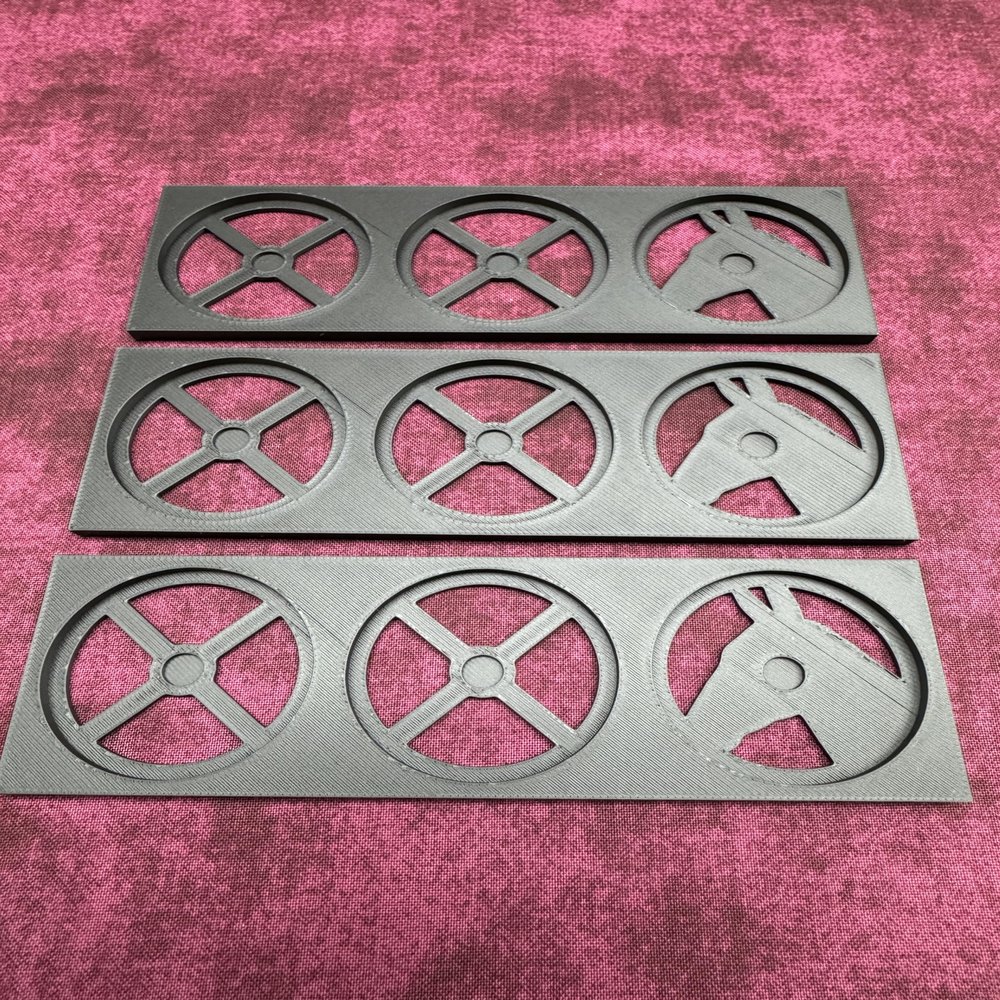 25mm, 28mm, 32mm and 40mm Round Movement Trays (40mm 3man Rectangle, 5.0, Count)