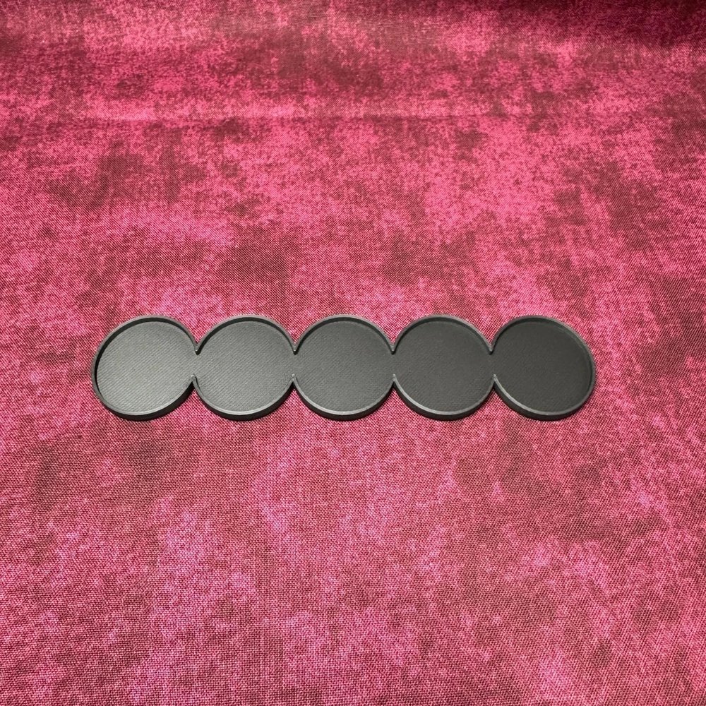 25mm, 28mm, 32mm and 40mm Round Movement Trays (32mm 5man Line Flat, 5.0, Count)