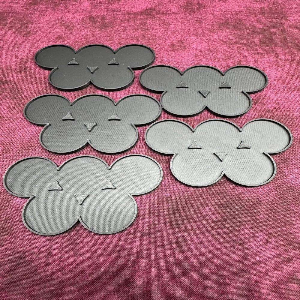 25mm, 28mm, 32mm and 40mm Round Movement Trays (25mm 5man Cluster Flat, 3.0, Count)