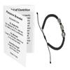 CATHOLIC - BLACK PENANCE BRACELET W/ - KID'S SIZE BLACK CORDED PENANCE BRACELET W/PADRE PIO, GUARDIAN ANGEL AND ST. MICHAEL MEDALS. W/PRAYER BOOKLET AND HANG CARD view 1