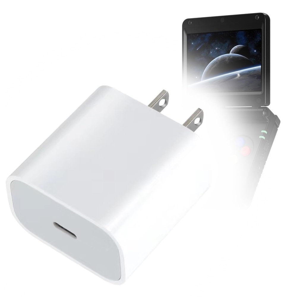 BoxWave Charger Compatible with Voacle RG34XXSP (3.4 in) - PD GAN miniCube (30W), 30W Tiny PD GAN Type-C Wall Charger - Winter White