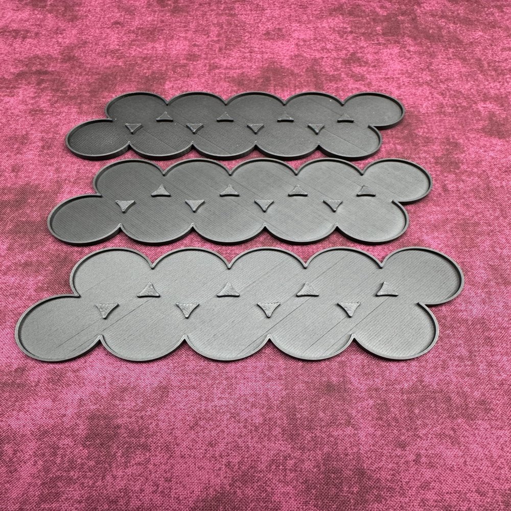 25mm, 28mm, 32mm and 40mm Round Movement Trays (25mm 10man Offset Flat, 3.0, Count)