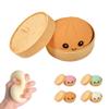 2026 Dumpling Squishy Stress Relief Squeeze Toy, Soft Slow Rising Mystery Dumpling Stress Ball, Sensory Fidget Squeeze for Anxiety Relief, Cute Desk Decor, Office , Home Relaxation (Brown) view 1