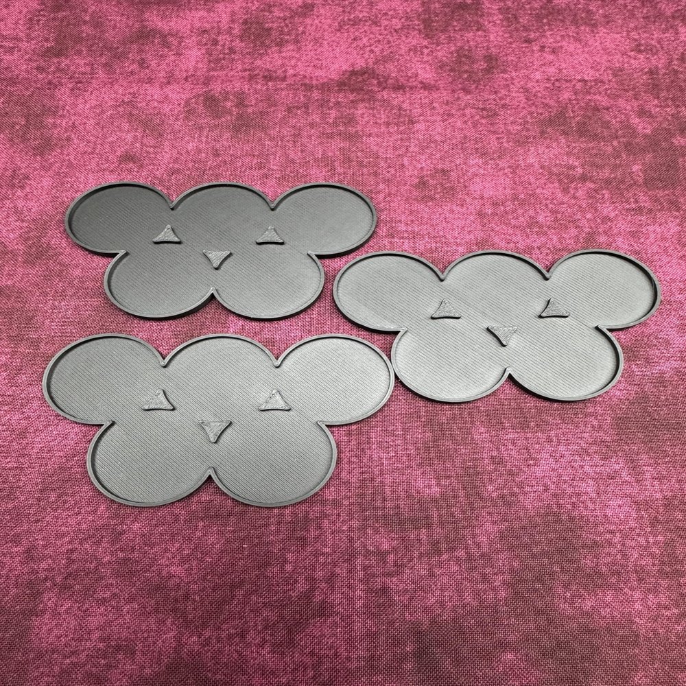 25mm, 28mm, 32mm and 40mm Round Movement Trays (40mm 5man Cluster Flat, 3.0, Count)