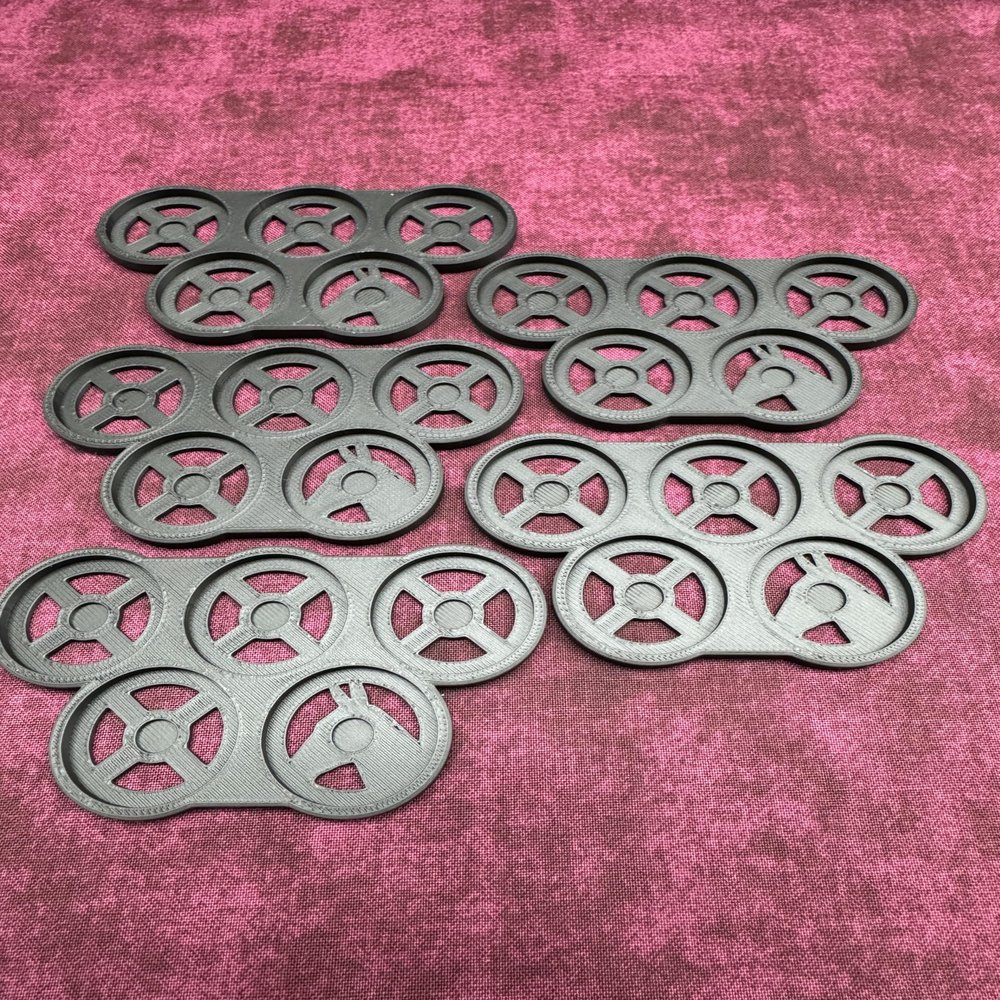 25mm, 28mm, 32mm and 40mm Round Movement Trays (32mm 5man Cluster, 5.0, Count)