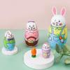 Joygoodta Russian Matryoshka Dolls, 5Pcs/Set Cute Wooden Rabbit Bunny Nesting Dolls Set Easter Rabbit Carrot Russian Nesting Doll Toy view 3