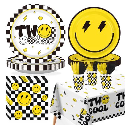 Greencian 170 Pcs Two Cool Birthday Party Decorations for Boys, Serves 24