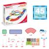 PicassoTiles 45pc Magnetic Tiles Race Track Set With 2 Racing Cars Plus Traffic Accessory Kit STEM Educational Learning Construction Building Magnet Tile Toy For Toddlers Boys Girls Kids Age 3+ PTR451 view 3