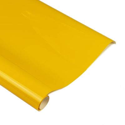 AEORCACC Balsawood Airplane Model Covering Film, Multiple Colors Available, 2m per Roll, Heat Shrink Adhesive Film for RC Aircraft and Craft Projects (Mid Yellow)