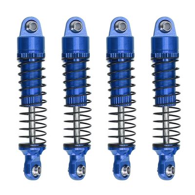 Drfeify RC, 4PCS 50mm T6061 Aluminum Alloy with CNC Machining for RC Vehicle, High Strength Wear Adjustable Preload Force (Blue)