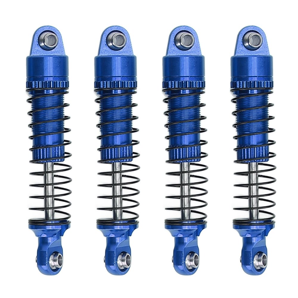 Drfeify RC, 4PCS 50mm T6061 Aluminum Alloy with CNC Machining for RC Vehicle, High Strength Wear Adjustable Preload Force (Blue)